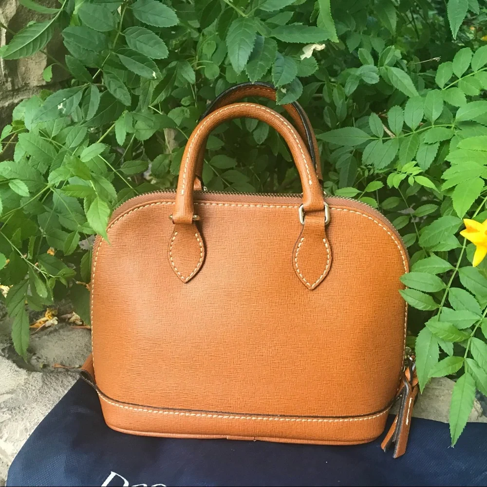 Dooney & Bourke Camel Leather Mini crossbody Bag - Picture 6 of 13